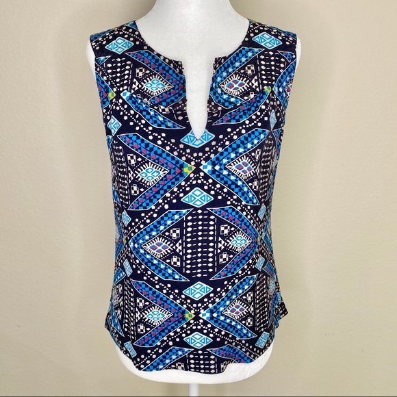 Tory Burch Tops - Tory Burch Sleeveless Top with Geometric Print - 4